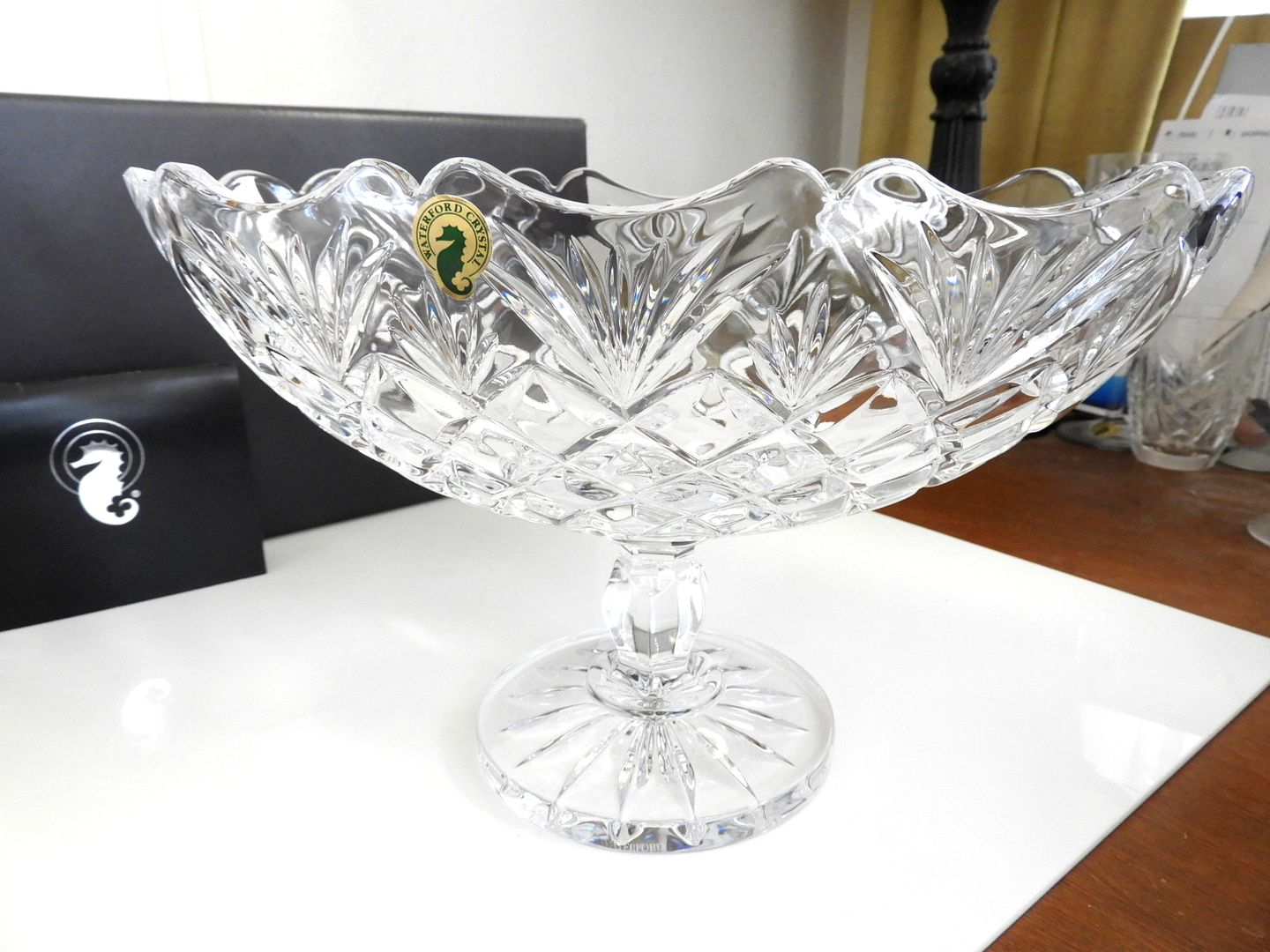 Waterford Crystal IRISH TREASURES Footed Boat Bowl Centerpiece NEW IN